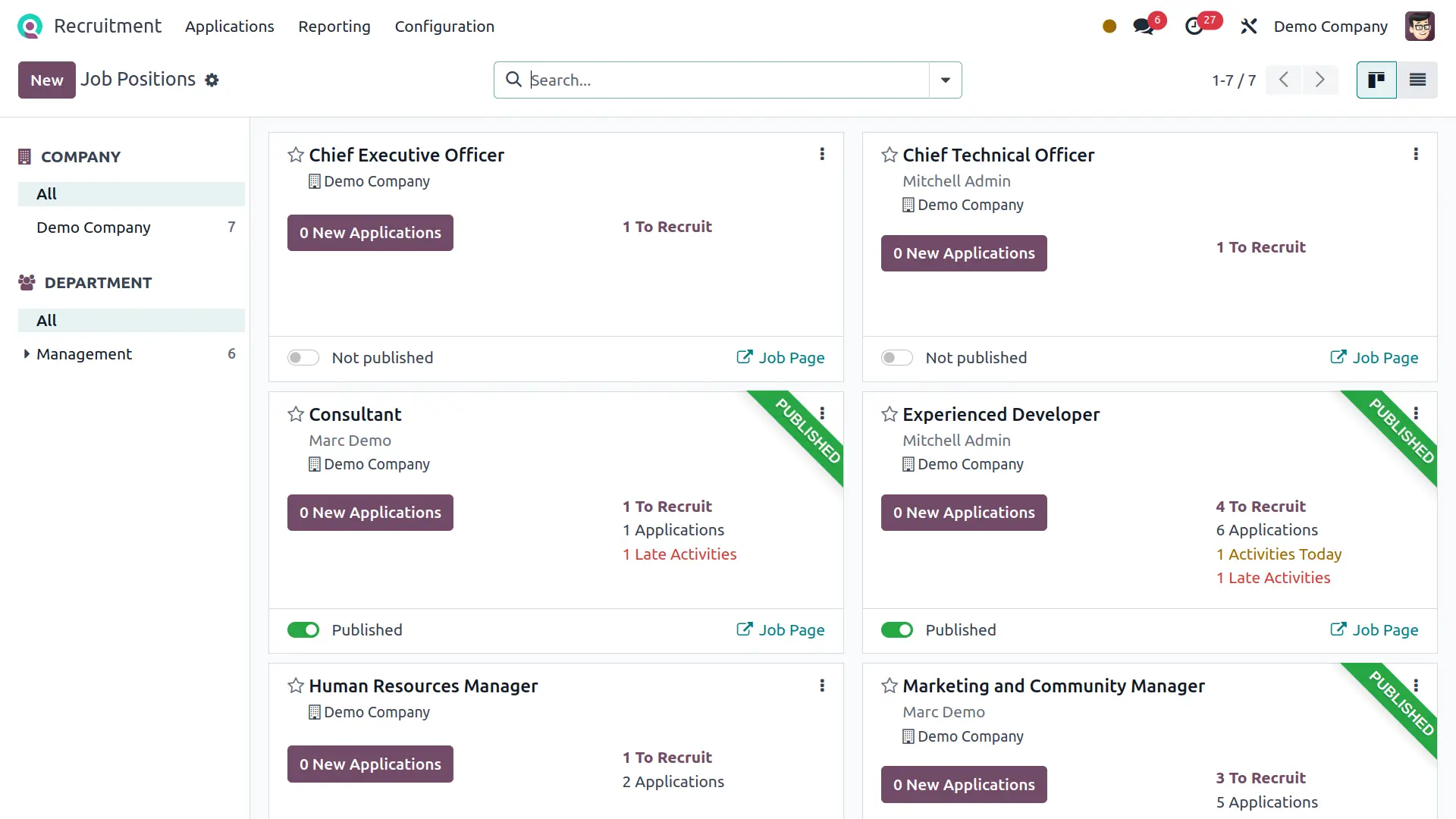 Odoo Recruitment